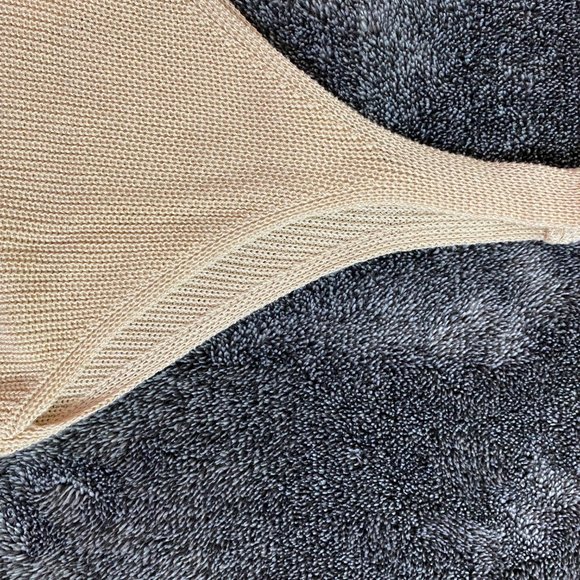 Solid Knit Women Sleeveless Top, Small, Cream - Picture 3 of 5